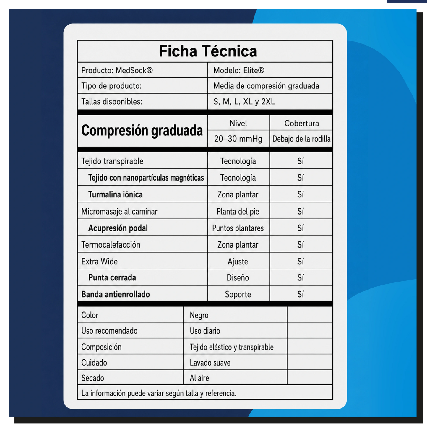 Medias de Compresión de Turmalina Iónica