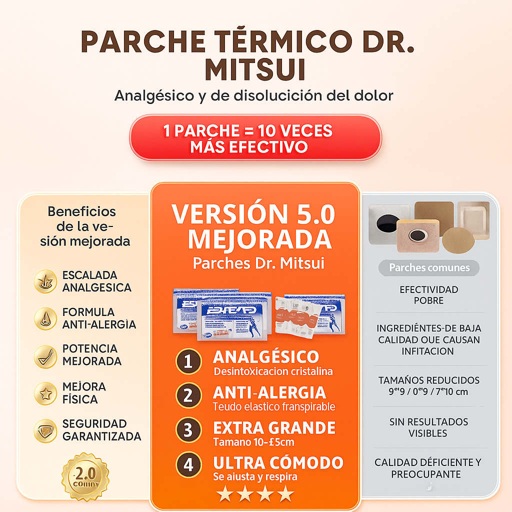 Dr. Mitsui - Parches Térmicos Para el Alivio Natural del Dolor