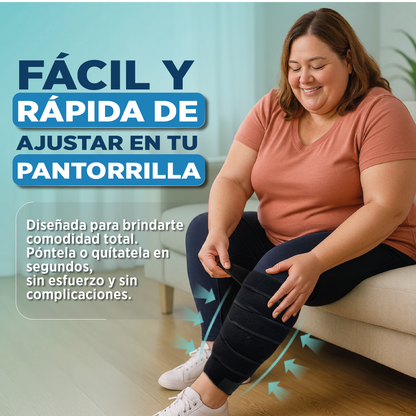 Faja de Compresión para Pantorrillas - Terapia para Piernas Hinchadas, Diabéticas con Ulceras