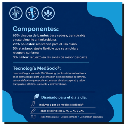 Medias de Compresión de Turmalina Iónica