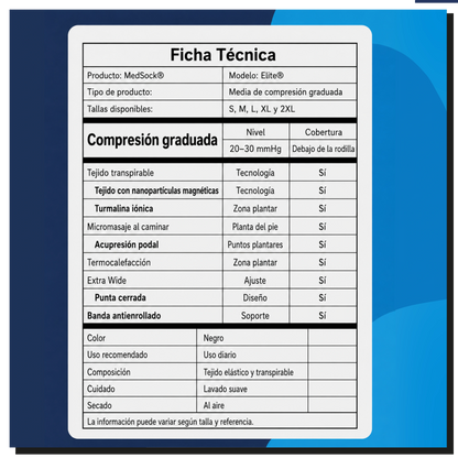 Medias de Compresión de Turmalina Iónica