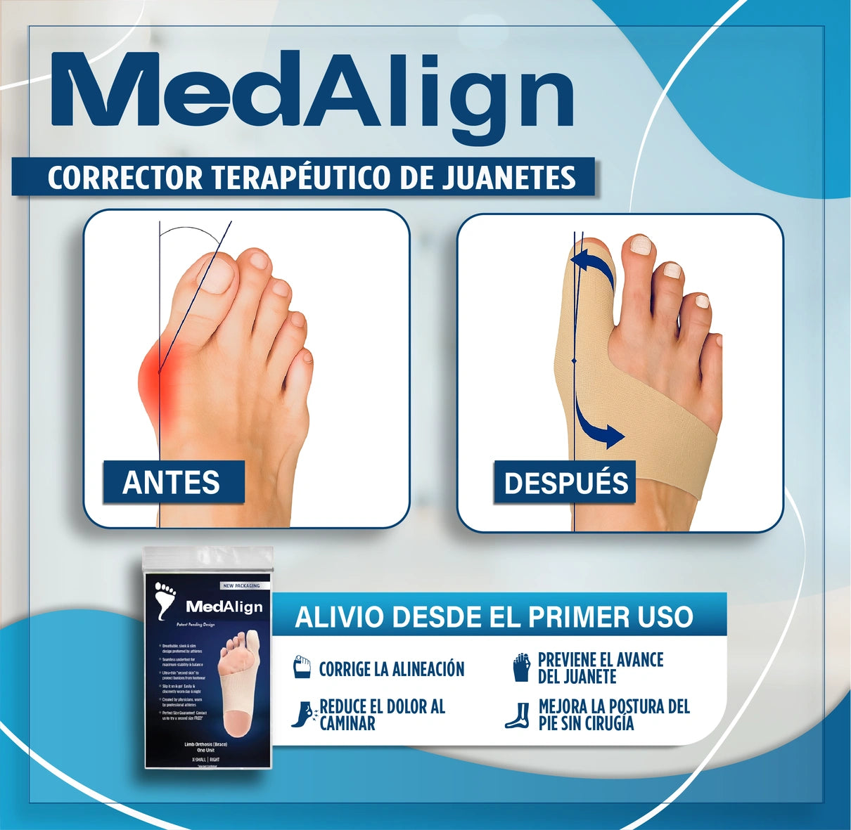 MedAlign™ | Corrector Terapéutico de Juanetes (Pack x 2)